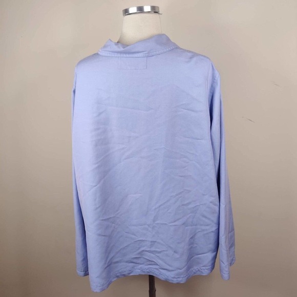 HSZ Studio Shirt 2X Button Up Floral Embroidered Top - Picture 5 of 7